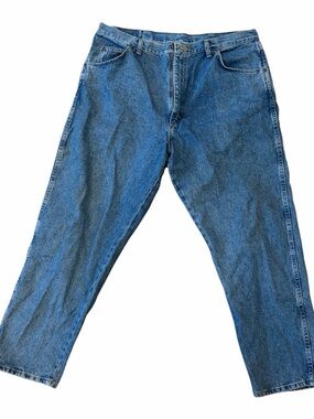 Wrangler Straight Leg Men's Jeans 40 X 30 Regular Fit Blue Denim Greensboro USA